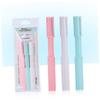 FRCOLOR 3pcs Stainless Steel Eyebrow Razor Kit Women Safety Razor for Shaping Trimming Comb view 3