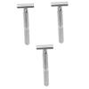 Didiseaon 3pcs Stainless Steel Safety Razor Men's Razor Double Edge Quality Shaver Smooth Shaving view 1