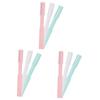 FRCOLOR 9pcs Facial Hair Removal Safety Razors Eyebrow Shaper Kit for Women Men Precision Stainless Steel Blades Pain Eyebrow Trimmer view 1