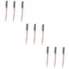 FRCOLOR 9pcs Stainless Steel Eyebrow Trimmer Portable Makeup Tool Kit for Women Girls Lightweight Non-Slip Grip for Eyebrow Grooming Pink view 1