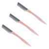 FRCOLOR 3pcs Eyebrow Razor for Women Stainless Steel Eyebrow Trimmer Makeup Tool Kit Compact and Lightweight Design Pink for Easy Grooming and Travel view 1