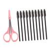 minkissy Professional Eyelash Scissors and Spiral Set 11pc Stainless Steel Makeup Tools for Lash Separation Brow Shaping view 1