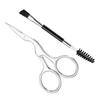 Baluue 4pcs Complete Eyebrow Kit Brush Comb Scissors Women Grooming Tools Easy to Use Maintain Brows view 2
