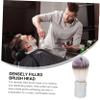 Beatifufu Men's Nylon Shaving Brush Metal Handle Soft Nylon Bristles for Beard and Face Cleaning Exfoliating Shaving Tool Comfortable view 3