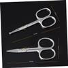 Gogogmee 2pcs Stainless Steel Eyebrow Scissors Precision Grooming Safe Nose Hair Trimmer Makeup Tool view 4