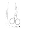 FRCOLOR 2pcs Eyebrow Grooming Set Precision Brow Scissors and Brush Comb for Women Nose Hair Trimming Tool Durable Beauty Essentials for Daily Use view 2