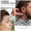 FRCOLOR 2pcs Eyebrow Grooming Set Precision Brow Scissors and Brush Comb for Women Nose Hair Trimming Tool Durable Beauty Essentials for Daily Use view 3