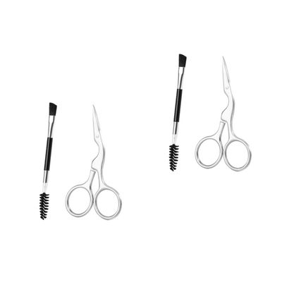 minkissy 4pcs Your Brows Complete Eyebrow Grooming Kit Brush Scissors Comb Trimmer