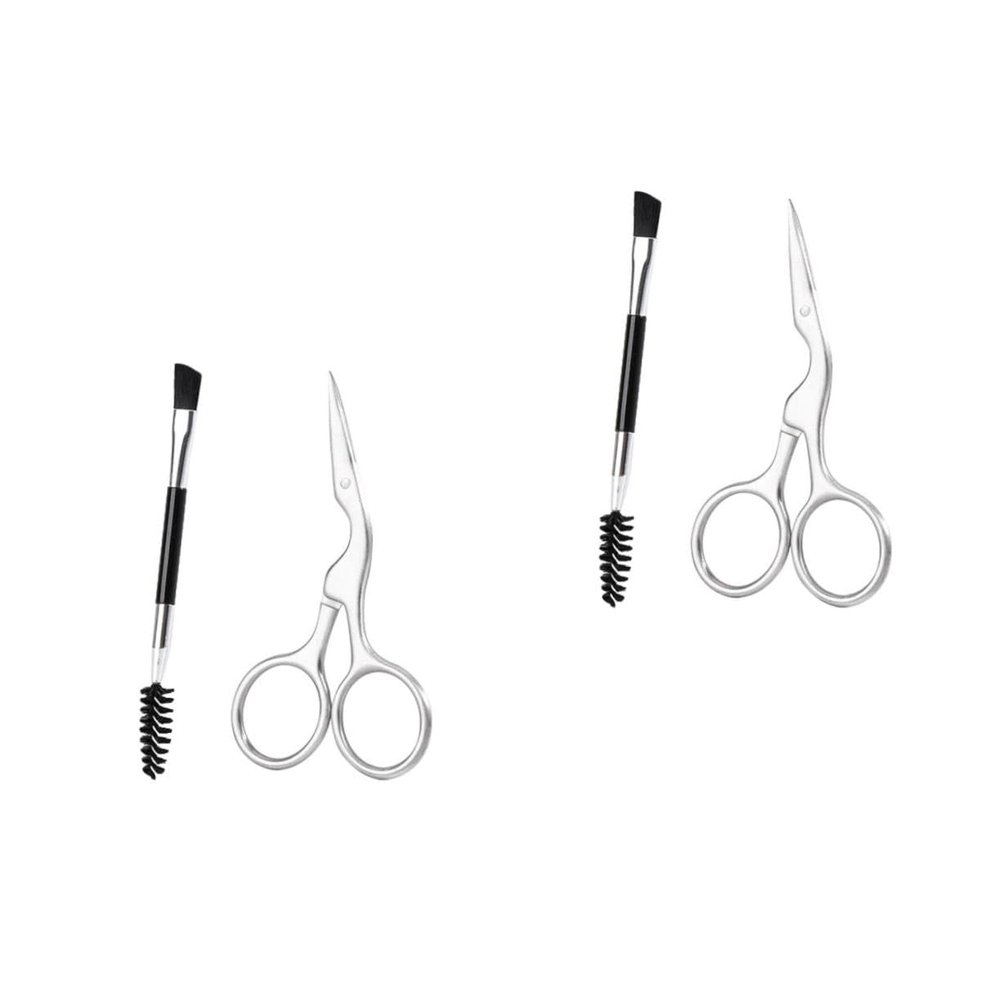 minkissy 4pcs Your Brows Complete Eyebrow Grooming Kit Brush Scissors Comb Trimmer