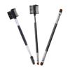 MUSISALY 3pcs Double Eyebrow Brush and Portable Eyelash Comb Spiral Beauty Tool for Eyebrow Shaping and Eyelash Grooming Easy to Clean Design Black view 1