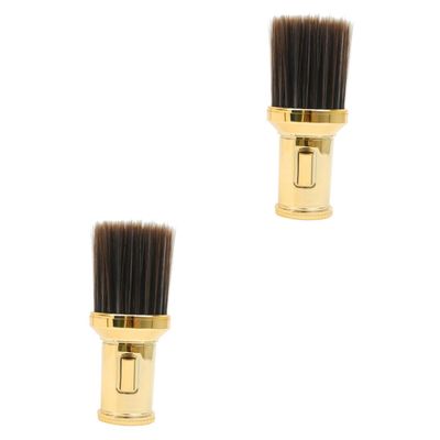 BIUDECO 2pcs Broken Hair Brush Professional Neck Duster for Barbers Handle Hair Removal Brush for Neck Cleaning after Haircut Shave for Salon Use