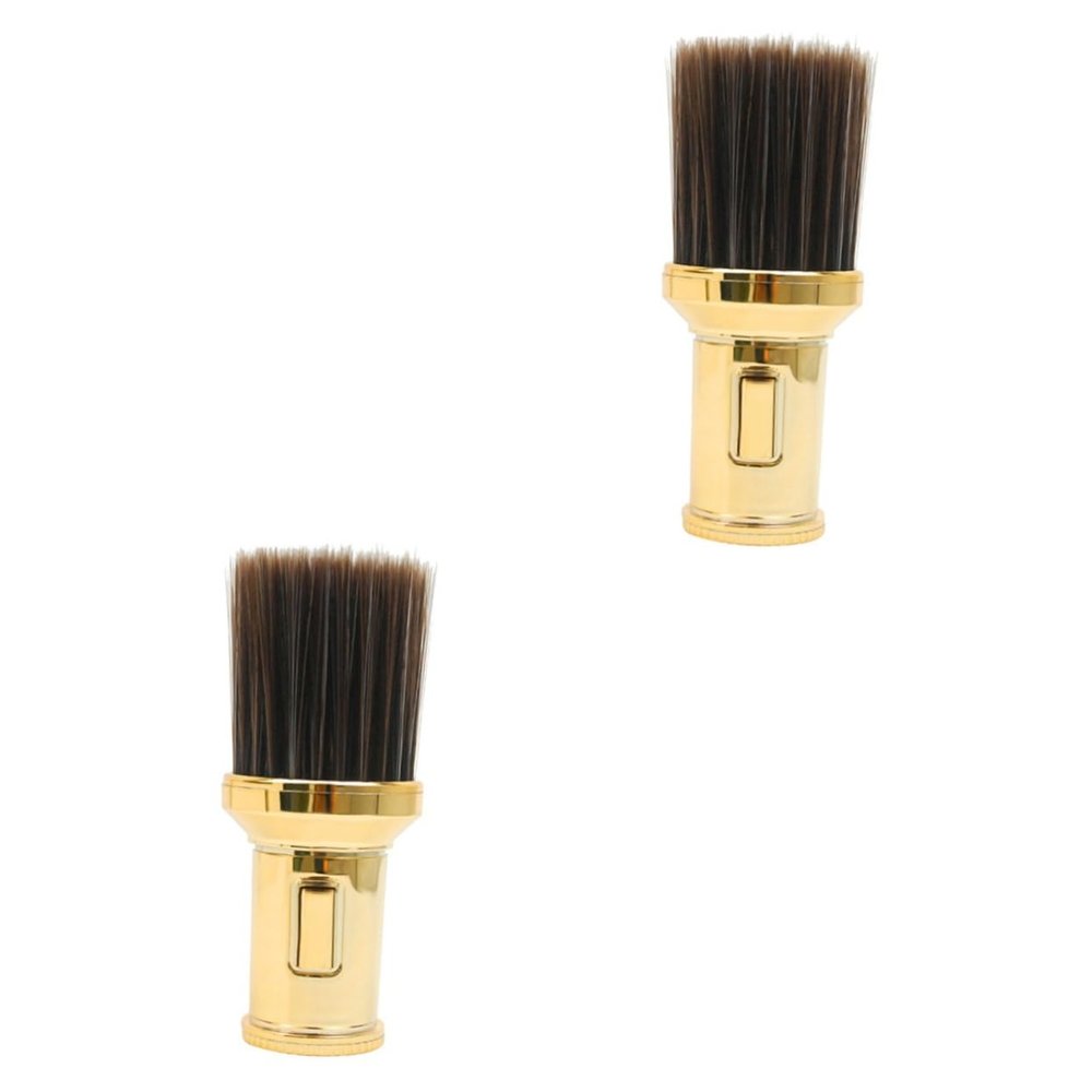 BIUDECO 2pcs Broken Hair Brush Professional Neck Duster for Barbers Handle Hair Removal Brush for Neck Cleaning after Haircut Shave for Salon Use