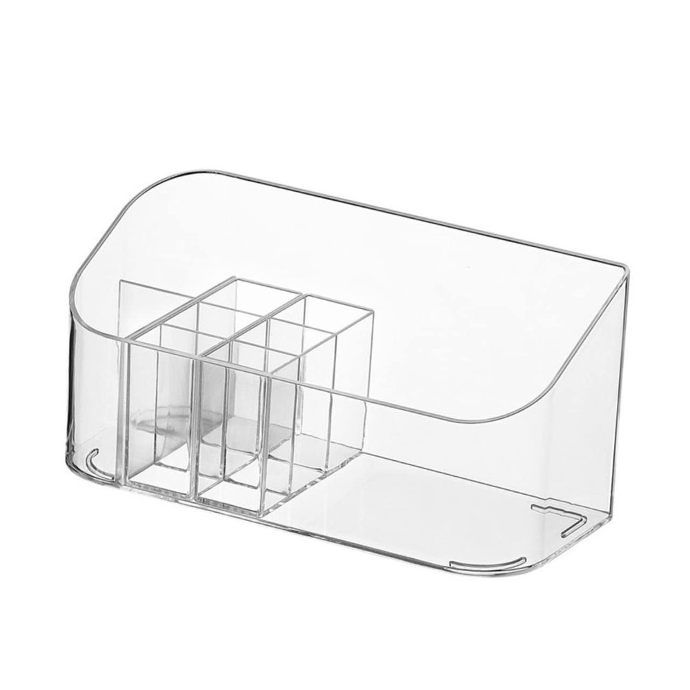 ASAKKURA Clear Cosmetic Organizer Desktop Storage Container for Makeup and Jewelry Multi-functional Storage Box for Vanity and Bathroom Space-saving Design for