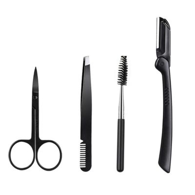 Didiseaon 4pcs Women Beauty Eyebrow Suit Beginner Eyelash Comb Skin Care Tools for Women Hair Plucker and Trimmer