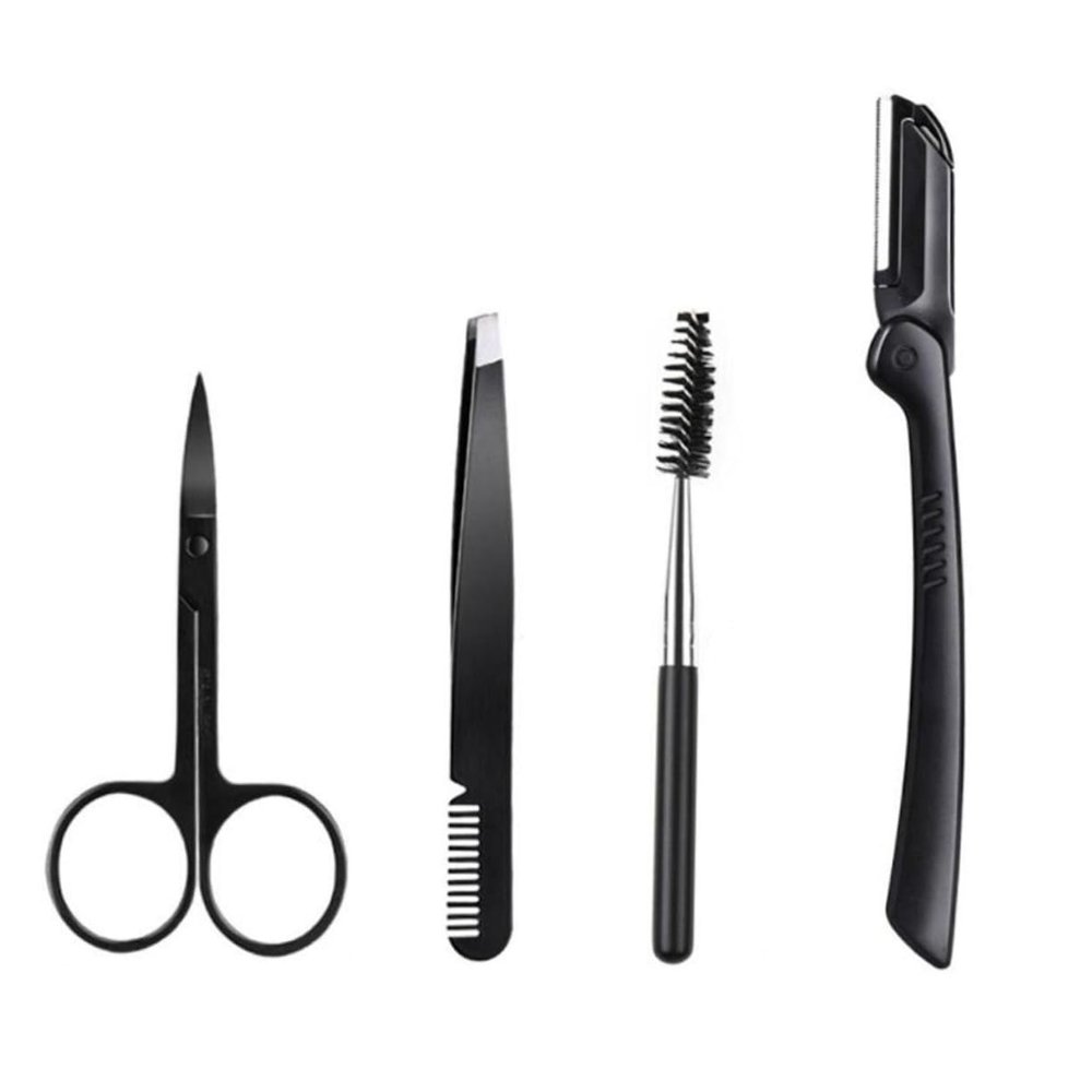 Didiseaon 4pcs Women Beauty Eyebrow Suit Beginner Eyelash Comb Skin Care Tools for Women Hair Plucker and Trimmer