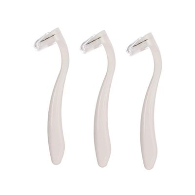 OSOLADY 3pcs Compact Women's Shaver for Travel Leg Arm Bikini Hair Removal Razors Safety Cover