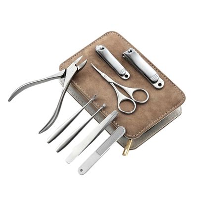 ASAKKURA 1set Professional Nail Clippers Kit Stainless Steel Manicure Tools for Adults Includes Nail Clippers and Cuticle Tools Portable Storage Bag