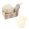 MUSISALY Complete Bath Tool Kit Foot File Body Scrubber Bathing Gloves for Family view 1