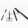 FRCOLOR 4pcs Elegant Eyebrow Grooming Kit for Women Hair Plucker Tweezers Scissors Clip for Face Eyebrows Travel-friendly Beauty Tools view 2