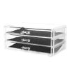 VINTORKY Acrylic Cosmetic Organizer Transparent Makeup Storage Holder for Jewelry and Beauty Products for Dresser and Vanity Use view 1