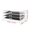 VINTORKY Acrylic Cosmetic Organizer Transparent Makeup Storage Holder for Jewelry and Beauty Products for Dresser and Vanity Use view 2