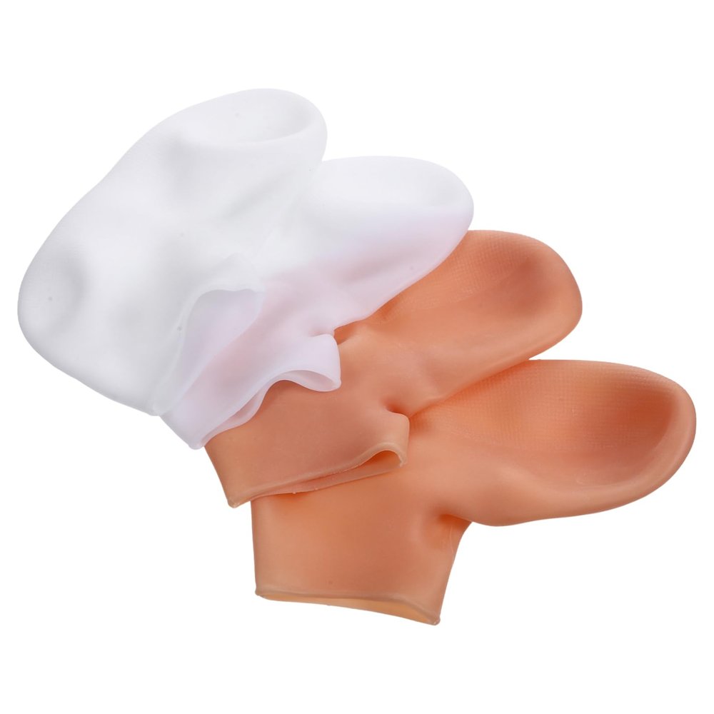 BELLIFFY Moisturizing Foot Socks 2 Pairs Elastic Lotion Socks for Cracked Feet for Overnight Hydration for Women