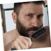 BIUDECO 3pcs Travel Beard Grooming Brush Folding Boar Bristle Brush for Detangling Softening Facial Hair Compact Design for Easy Carrying for Travel Daily Use view 3