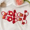 10 Pieces Cartoon Girls Hair Ties Flowers Bow Animal Soft Rubber Bands Little Hair Bands Ropes Hair Rings for Kids, Style D view 3