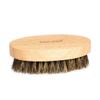 FRCOLOR Oval Boar Bristle Beard Brush Beech Handle Men's Grooming Tool for Healthy Facial Hair Care for Styling and Cleaning Beards view 1