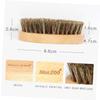 FRCOLOR Oval Boar Bristle Beard Brush Beech Handle Men's Grooming Tool for Healthy Facial Hair Care for Styling and Cleaning Beards view 2