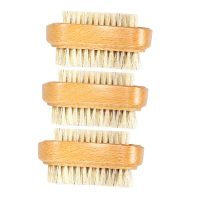 ASAKKURA 3pcs Eco-friendly Wooden Nail Brush Fingernail Scrubbing Brush Nail Dust for Art for Home Pet Use
