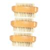 ASAKKURA 3pcs Eco-friendly Wooden Nail Brush Fingernail Scrubbing Brush Nail Dust for Art for Home Pet Use view 1