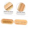 ASAKKURA 4pcs Double-sided Wooden Nail Brush Boar Bristles Nail Scrubbing Brush for Manicure and Pedicure for Hand and Foot Care view 3
