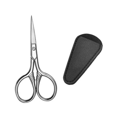 Gogogmee 1set Portable Beard Scissors for Precision Trimming Makeup Tool Pu Cover for Home and Salon Use Grooming Essentials for Men