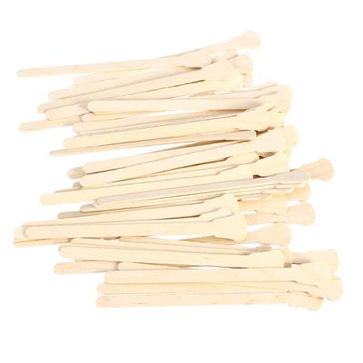 Gogogmee Waxing Spatula 50 Sticks Soft-ended Wooden for Strip Hot Wax Applications