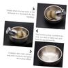 ASAKKURA 2pcs Stainless Steel Shaving Brush Soap Bowl Set for Men's Wet Shaving Ergonomic Design for Easy Use for Barbershops and Home Grooming Compact and Portable view 2