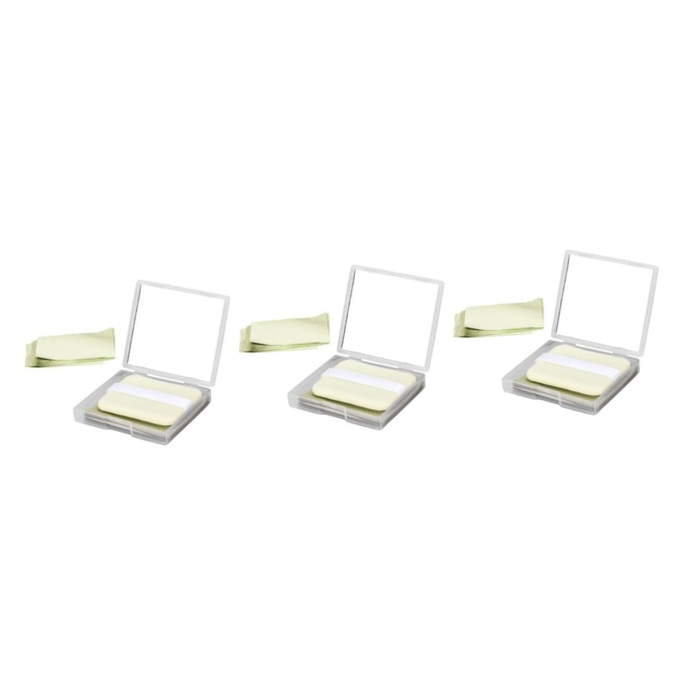 IWOWHERO 3sets Tea Oil Absorbing Sheets Portable Mirror for Oily Skin Includes Replacement Sheets for Control Anytime for Men Women