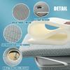 LDLCYCN Thicken Memory Foam Massage Table Mattress Topper with 4 Corner Elastic Band Spa Bed Cushion with Hole Lash Bed Pad Non-Slip Lash Bed Cushion for Beauty Salon,Gray/a,185 * 70cm(S) view 3