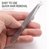 ASAKKURA Sturdy Nasal Hair Trimmer for Men Precision Nose Hair Clipper Round Head Tweezer Smooth Stainless Steel Pain view 3