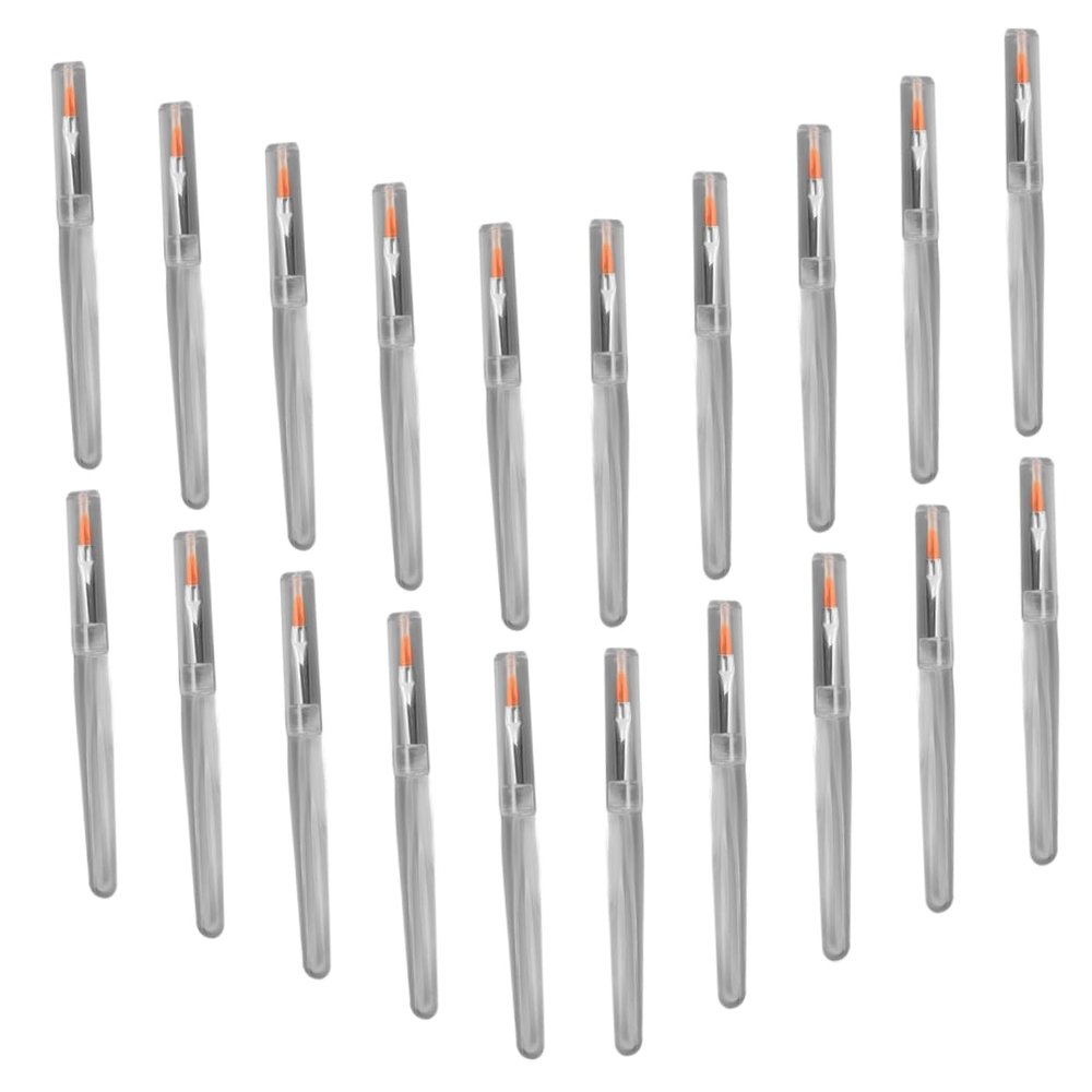 HONMEET 20pcs Crystal Handle Lip Brush Makeup Brushes for Lipstick Eye Shadow Portable