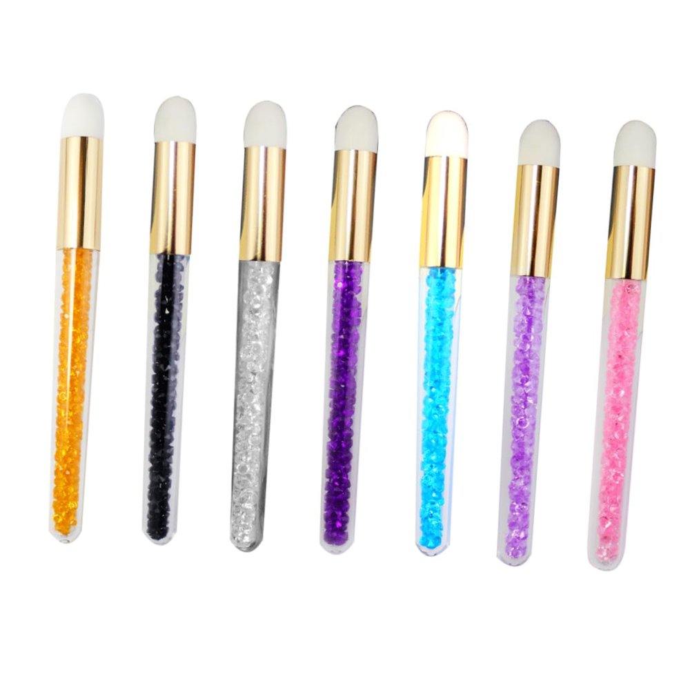 MUSISALY 7pcs Pore Cleaning Tool Soft Skin Brush for Face Nose Eye Cleansing Safe and Lightweight for Daily Use Colors White Pink Yellow Blue Black Light Purple Dark Purple