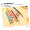 MUSISALY 7pcs Pore Cleaning Tool Soft Skin Brush for Face Nose Eye Cleansing Safe and Lightweight for Daily Use Colors White Pink Yellow Blue Black Light Purple Dark Purple view 3
