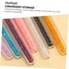 MUSISALY 7pcs Pore Cleaning Tool Soft Skin Brush for Face Nose Eye Cleansing Safe and Lightweight for Daily Use Colors White Pink Yellow Blue Black Light Purple Dark Purple view 4