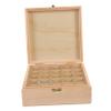 HOMOCONO 25grids Wooden Essential Oil Storage Box with Compartments Organizer for Essential Oil Bottles and Easily Accessible for Home and Aromatherapy Use view 1