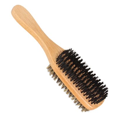 BELLIFFY Beard Brush for Pre Shave Oil Professional Barber Tool Double-sided Bristle Brush