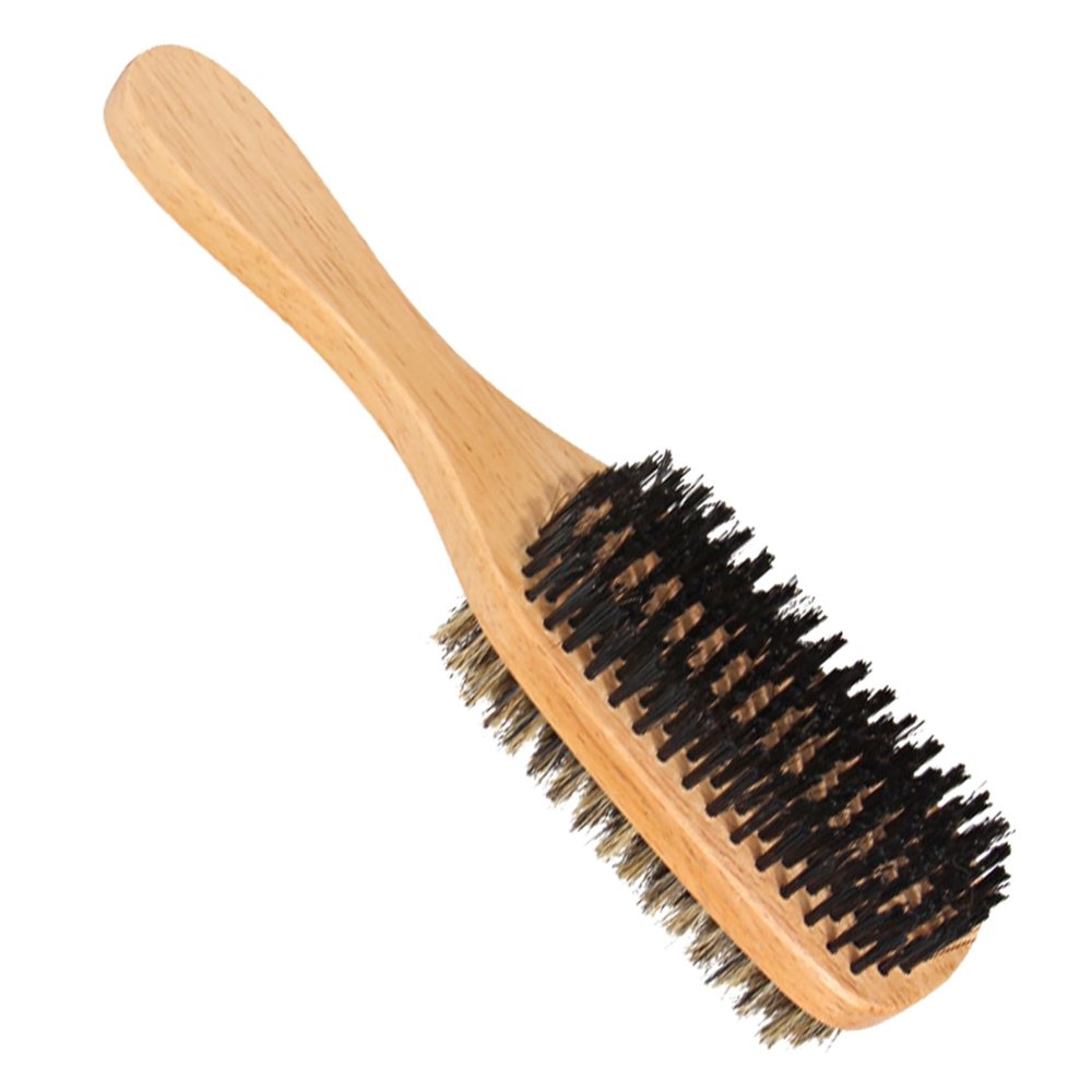 BELLIFFY Beard Brush for Pre Shave Oil Professional Barber Tool Double-sided Bristle Brush