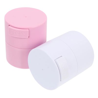 LALADEFIEE Extension Storage Jar 2pcs Hard Plastic Press Type