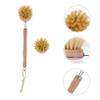 LALADEFIEE 2pcs Ergonomic Wooden Shower and Bath Scrubber Handle Body Cleaning Brush Natural Bristles Safe for Kitchen and Bathroom Use view 4