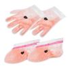 MUSISALY 2pairs Peach Paraffin Wax Therapy Covers for Hands and Feet Reusable Hydrating Hand Foot Masks for Moisturizing Self-Care and Relaxation view 1