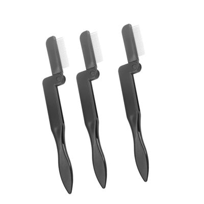 Mikinona 3pcs Multipurpose Eyelash and Eyebrow Comb Foldable Grooming Tool for Lashes and Brows Includes Eyelash Separator and Brow Brush for Home and Professional Use